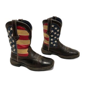 Lady Rebel Durango Patriotic Women's Pull-On Western Flag Boot Size 8 M